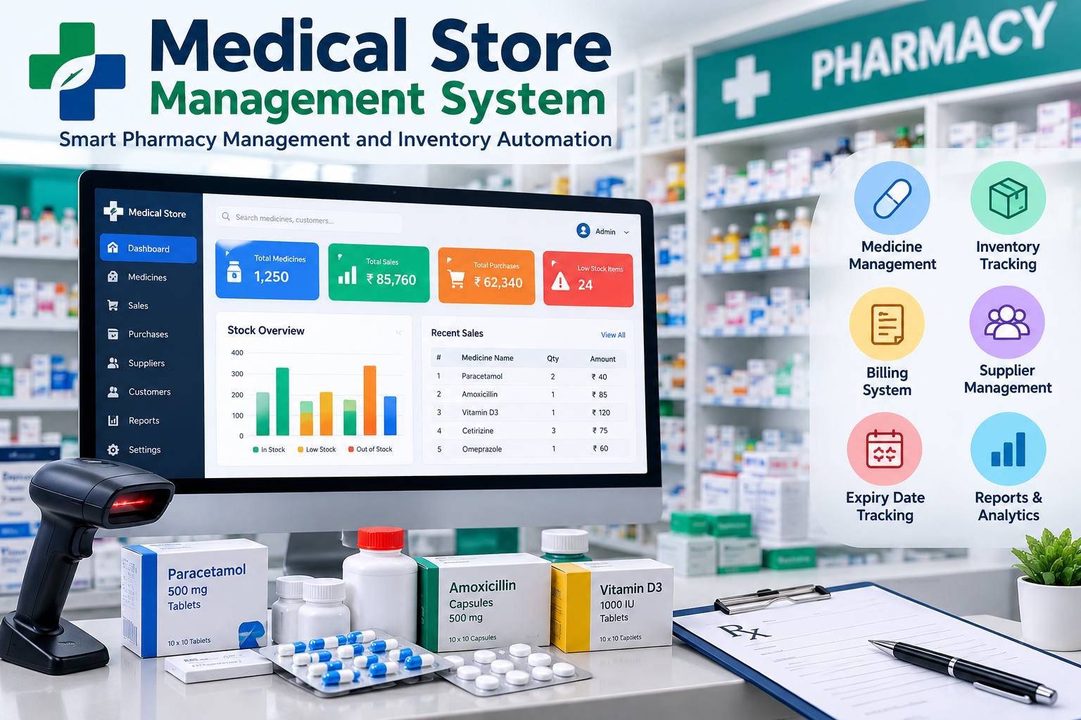 Medical Store Management system  Web Project
